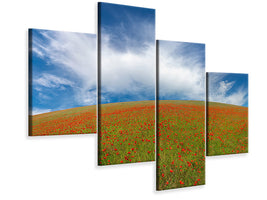 modern-4-piece-canvas-print-red-poppies