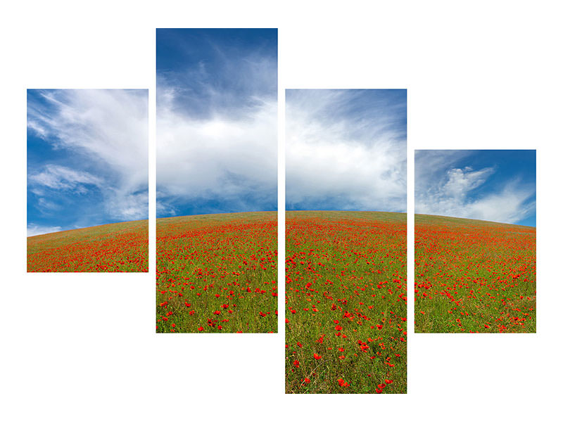 modern-4-piece-canvas-print-red-poppies