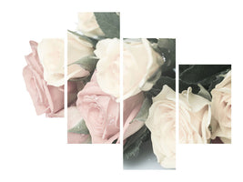 modern-4-piece-canvas-print-romantic-rose