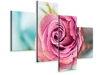 modern-4-piece-canvas-print-roseblossom-in-pink