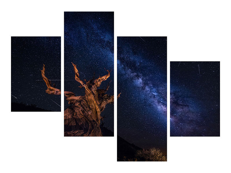 modern-4-piece-canvas-print-shooting-stars-night