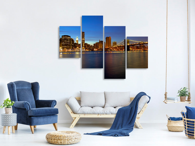 modern-4-piece-canvas-print-skyline-manhattan-in-sea-of-lights