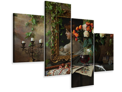 modern-4-piece-canvas-print-still-life-with-flowers-and-picture