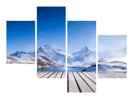 modern-4-piece-canvas-print-sundeck-at-the-swiss-mountain-lake