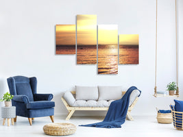 modern-4-piece-canvas-print-sunset-at-the-lake