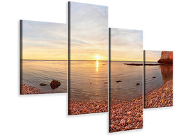 modern-4-piece-canvas-print-sunset-in-atretat