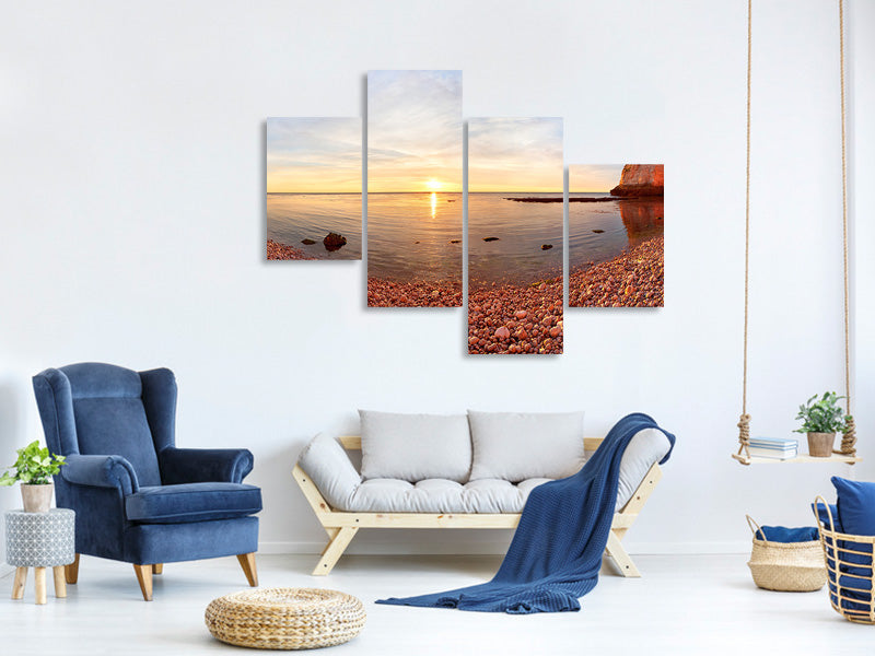 modern-4-piece-canvas-print-sunset-in-atretat