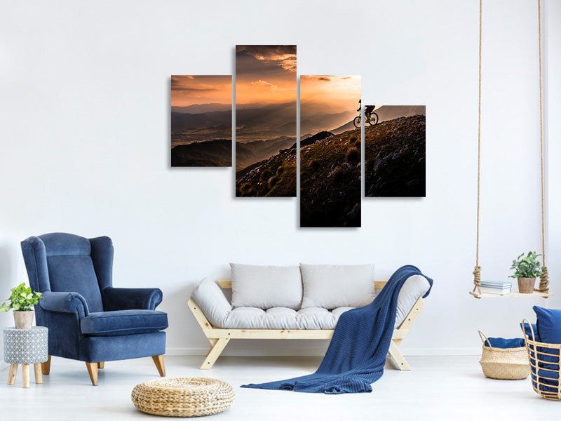 modern-4-piece-canvas-print-sunset-ride