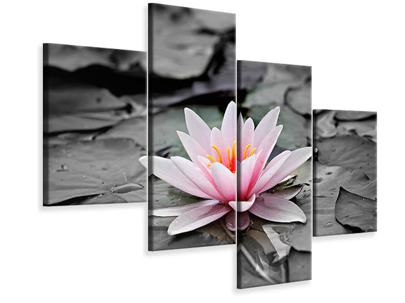 modern-4-piece-canvas-print-the-art-of-water-lily