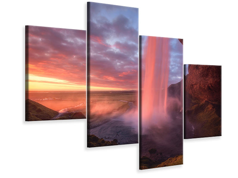 modern-4-piece-canvas-print-the-burning-falls