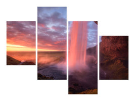 modern-4-piece-canvas-print-the-burning-falls