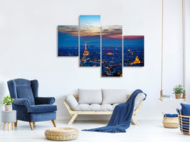 modern-4-piece-canvas-print-the-eiffel-tower-in-france