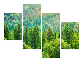 modern-4-piece-canvas-print-the-forest-hill