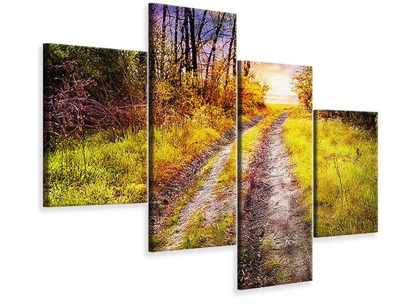 modern-4-piece-canvas-print-the-forest-path