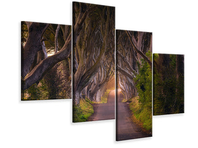 modern-4-piece-canvas-print-the-glowing-hedges