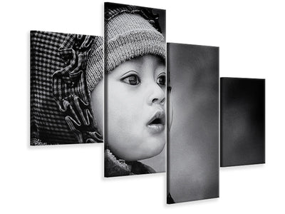 modern-4-piece-canvas-print-the-kid-from-sarangkot