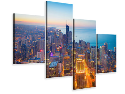 modern-4-piece-canvas-print-the-magnificent-mile