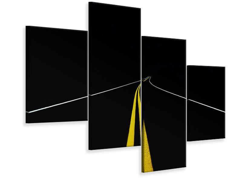 modern-4-piece-canvas-print-the-road-to-nowhere