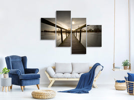 modern-4-piece-canvas-print-the-wooden-bridge