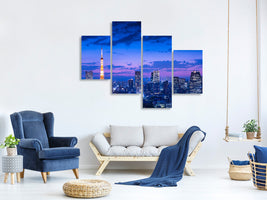 modern-4-piece-canvas-print-tokyo-night-view