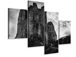 modern-4-piece-canvas-print-tre-cime-tear-of-snow