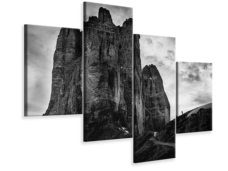 modern-4-piece-canvas-print-tre-cime-tear-of-snow