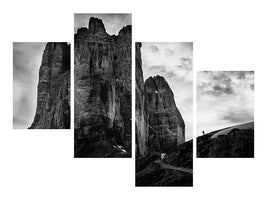modern-4-piece-canvas-print-tre-cime-tear-of-snow