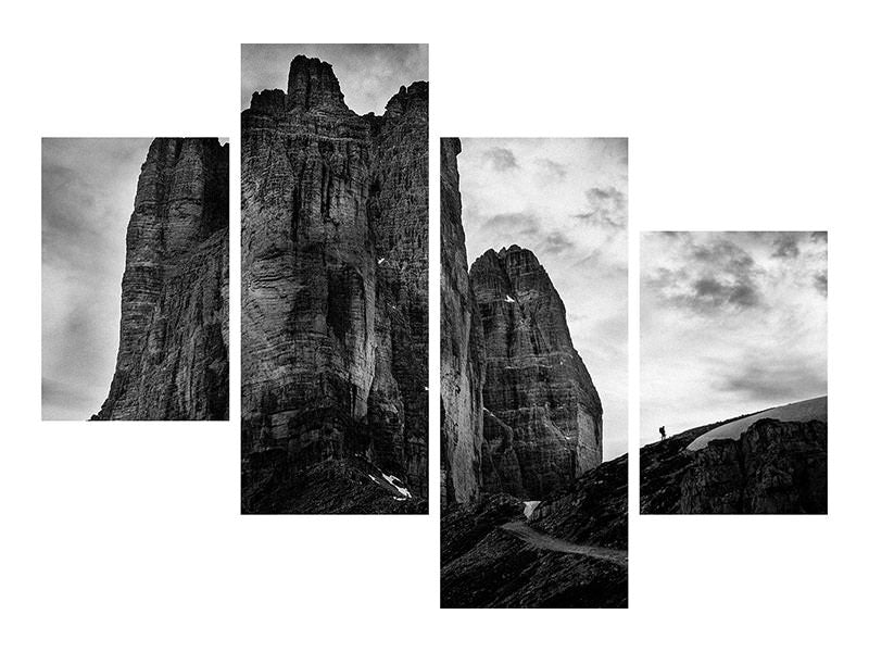 modern-4-piece-canvas-print-tre-cime-tear-of-snow