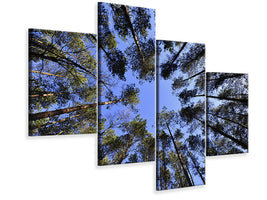 modern-4-piece-canvas-print-under-high-treetops