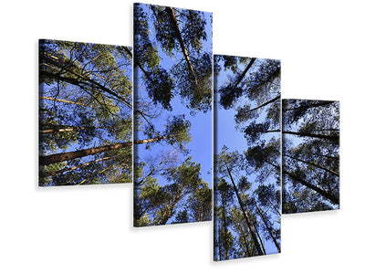 modern-4-piece-canvas-print-under-high-treetops