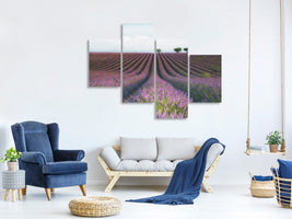 modern-4-piece-canvas-print-velours-de-lavender
