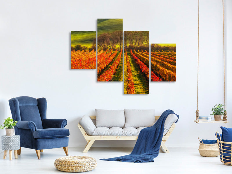 modern-4-piece-canvas-print-vine-growing