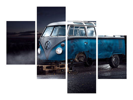 modern-4-piece-canvas-print-vw-kleinbus