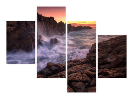 modern-4-piece-canvas-print-wall-by-the-sea