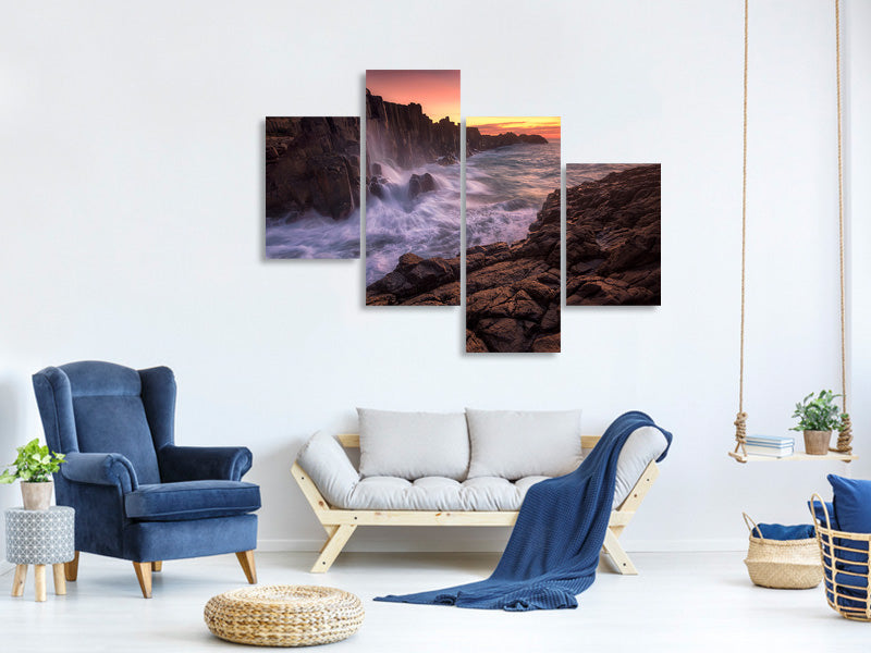 modern-4-piece-canvas-print-wall-by-the-sea