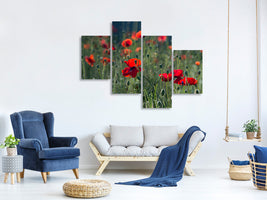 modern-4-piece-canvas-print-wild-poppy
