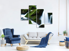 modern-4-piece-canvas-print-wild-waterfall