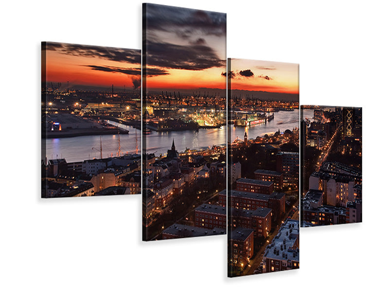 modern-4-piece-canvas-print-wintersunset