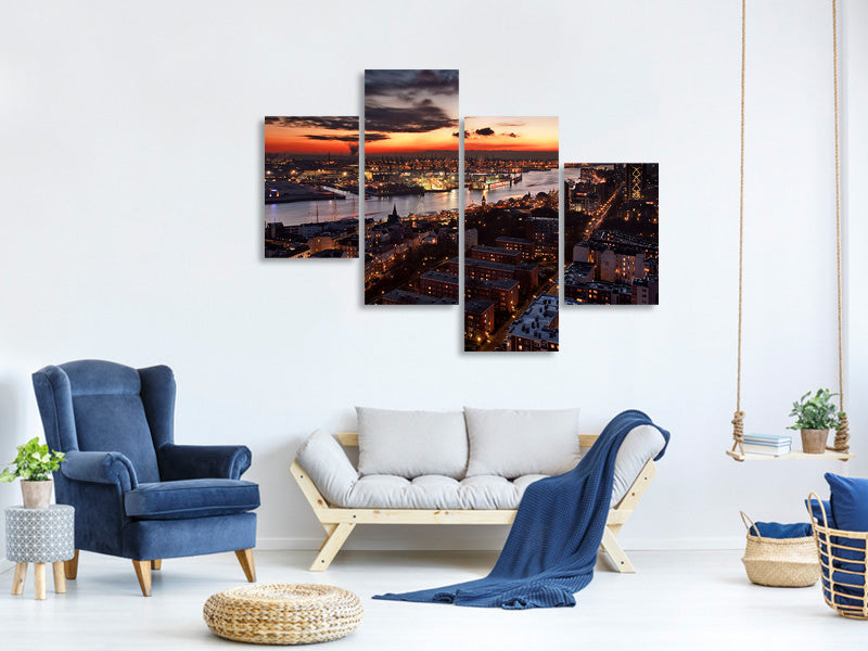 modern-4-piece-canvas-print-wintersunset