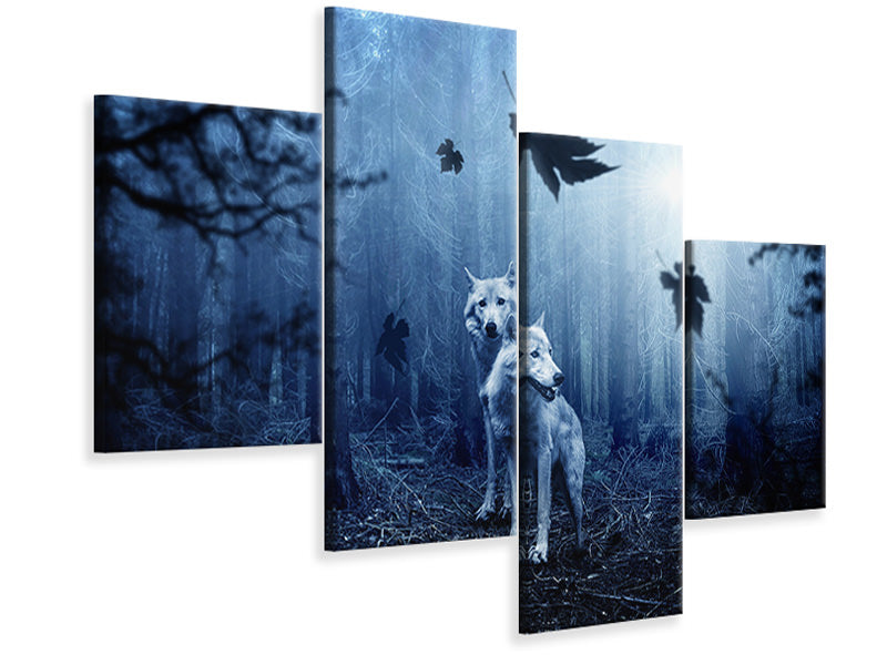 modern-4-piece-canvas-print-wolf39s-couple