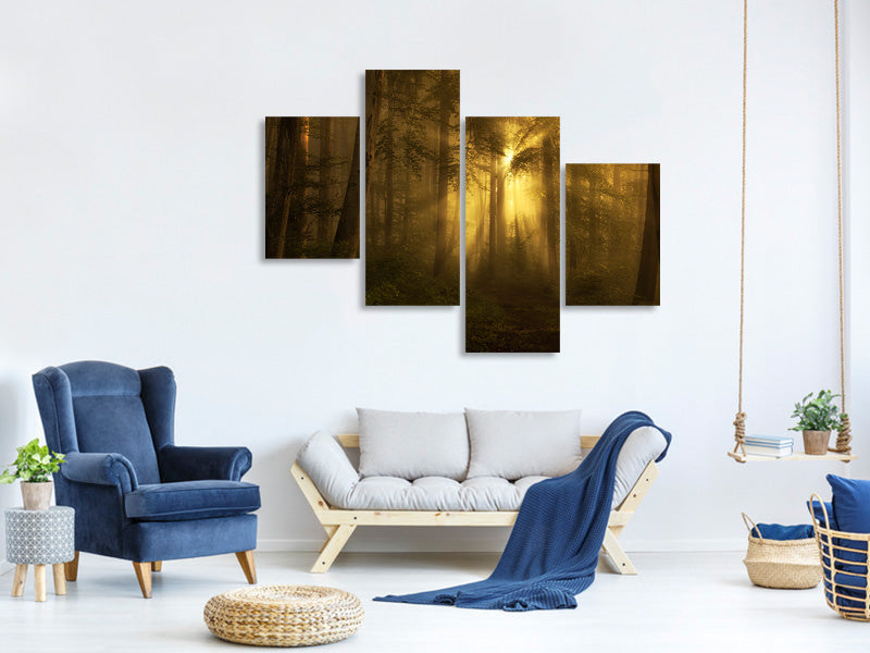 modern-4-piece-canvas-print-yellow-the-bigger-picture
