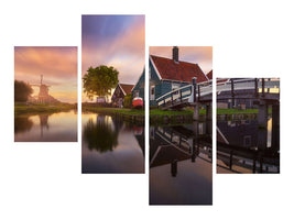 modern-4-piece-canvas-print-zaanse-schans