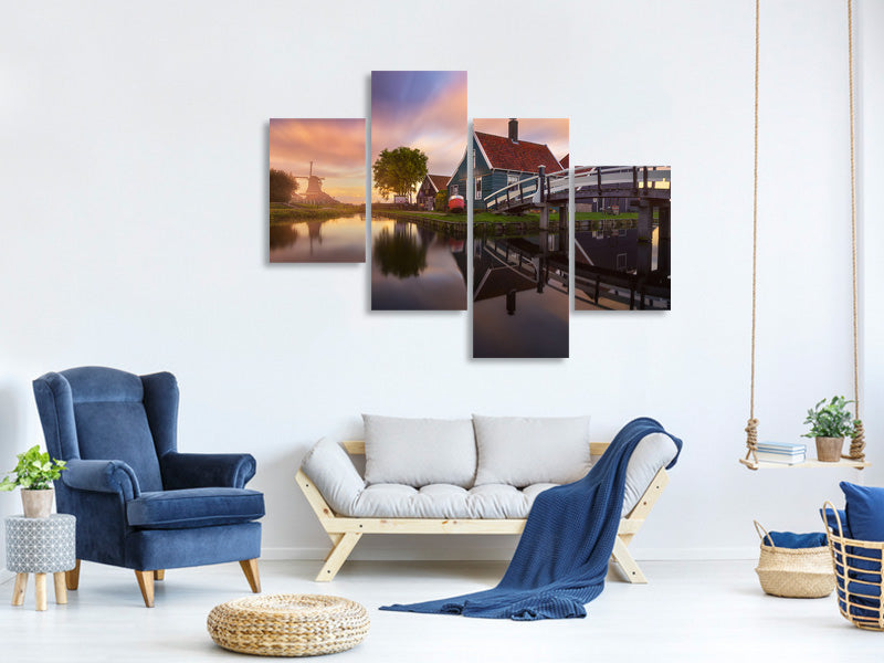 modern-4-piece-canvas-print-zaanse-schans