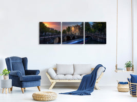 panoramic-3-piece-canvas-print-amsterdam-sunset