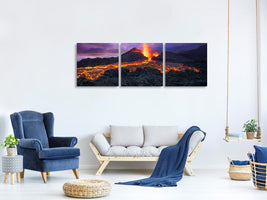 panoramic-3-piece-canvas-print-fire-at-blue-hour