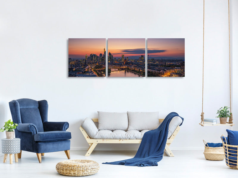 panoramic-3-piece-canvas-print-frankfurt-skyline-at-sunset