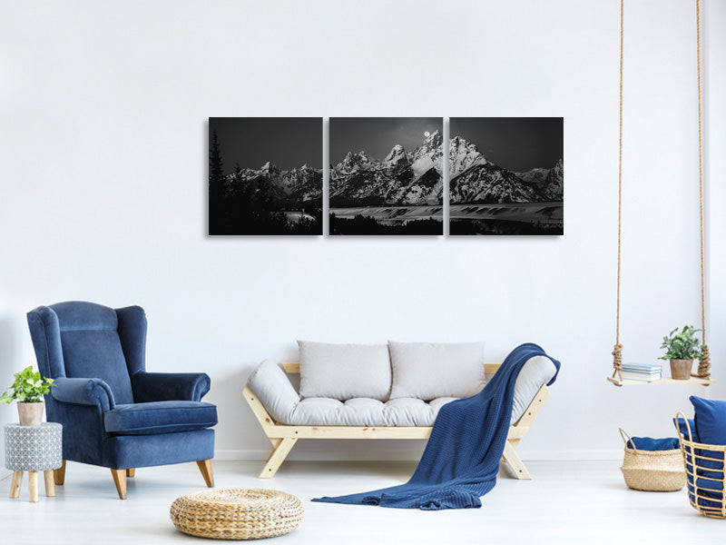 panoramic-3-piece-canvas-print-full-moon-sets-in-the-teton-mountain-range