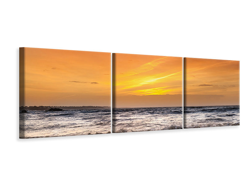 panoramic-3-piece-canvas-print-lake-with-sunset