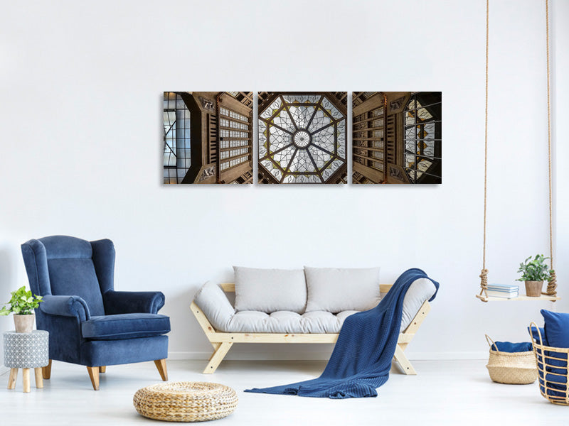panoramic-3-piece-canvas-print-looking-up-ii