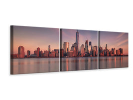 panoramic-3-piece-canvas-print-lower-manhattan-at-dusk